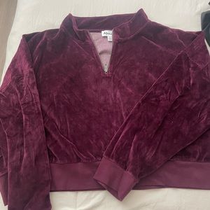 Abound Crop Velour Sweatshirt